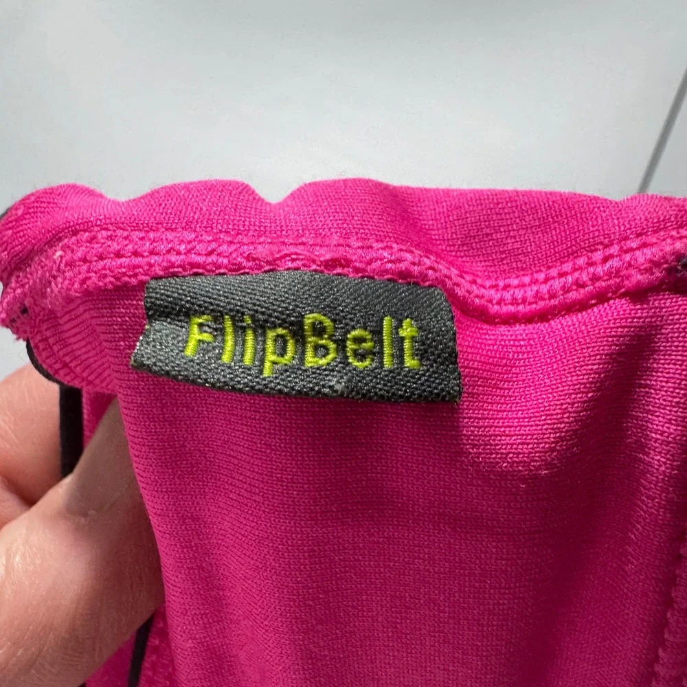 FlipBelt Running Belt Women Small Pink Reflective Logo Athletic Gym Barbiecore